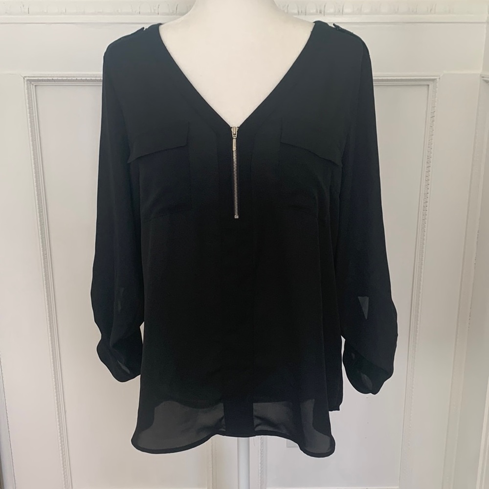 Candie’s Black long sleeved blouse